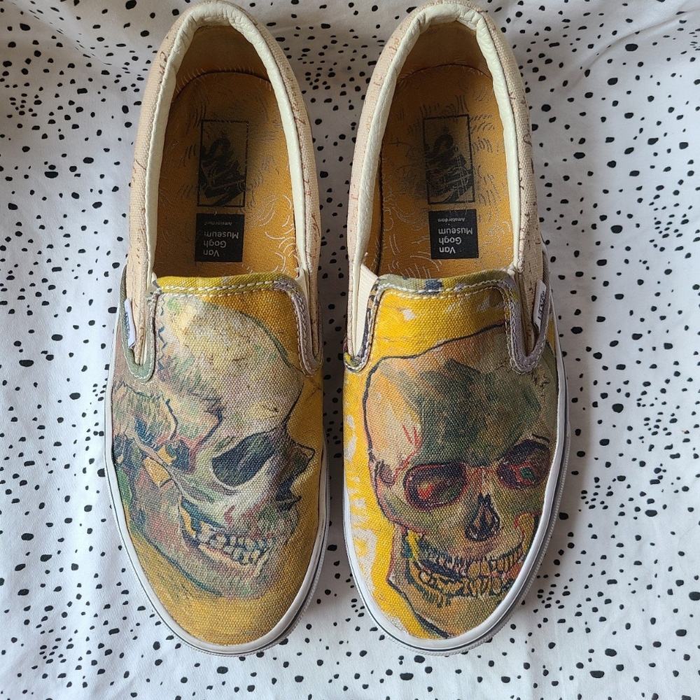 Van Gogh x VANS Skull Slip Ons M Sz. 7.5 / W Sz. 9